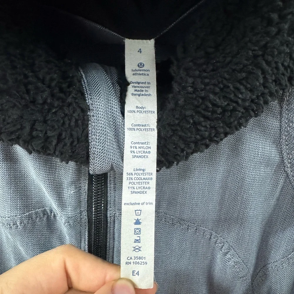 Lululemon Jacket Womens‎ 4 Gray Apres Run Anorak Full Zip Hood Outdoor Running